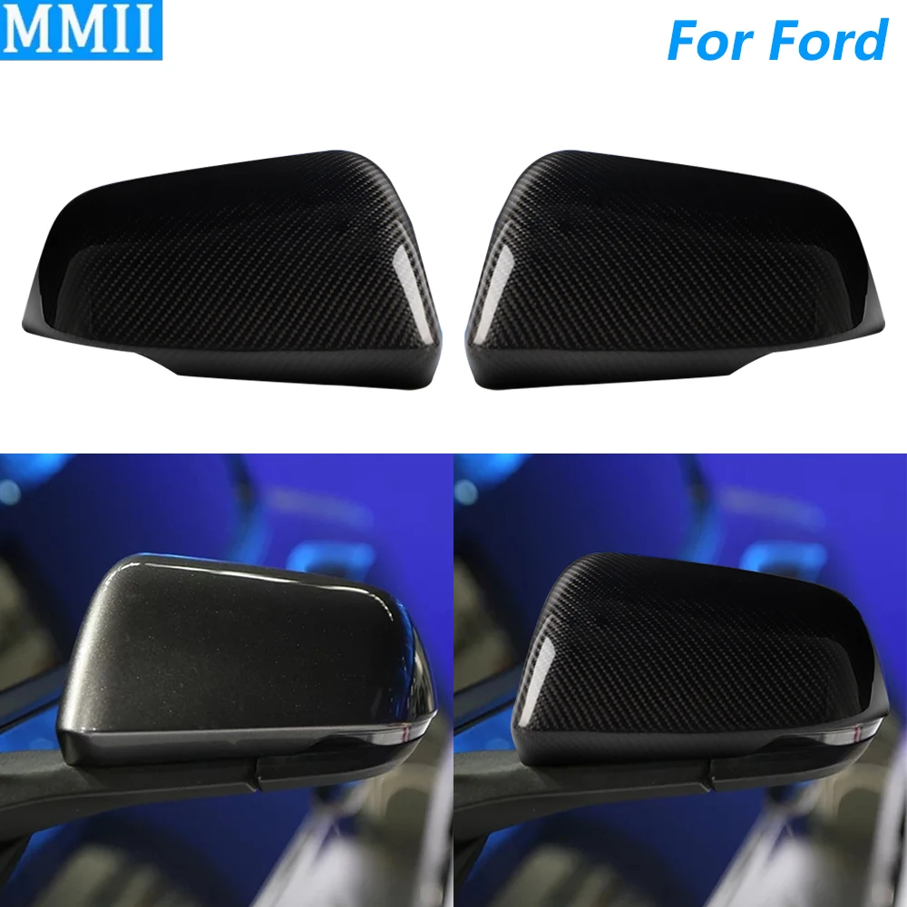 

Для Ford Mustang GT 2015-2019 настоящая сухая крышка зеркала заднего вида из углеродного волокна, отделка панели, автомобильные аксессуары, модификация, украшение