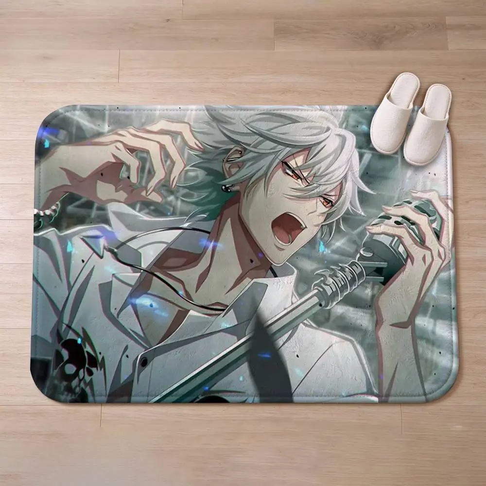 Mr-HC Aohitsugi Samatoki Short Plush Non-Slip Floor Mat, Easy to Clean, for Bathroom Door & Bedroom Door