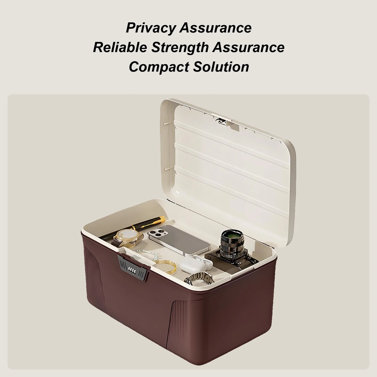 

Storage Box With Lock Combination Safe Box Organizer Portable Password Locking Large Capacity Tool For Document File Folders