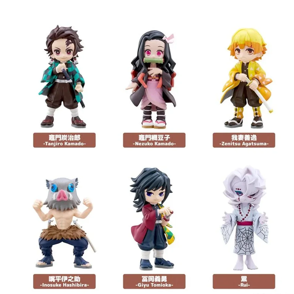 Demon Slayer Anime Figure - Blind Box Set with Kamado Nezuko Kochou Shinobu - Kimetsu No Yaiba Tsuyuri Kanawo Model Doll Toys
