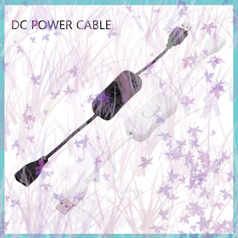 

28cm USB Cable Black/white With Switch ON/OFF Cable Extension Toggle for Lamp USB Fan Power Supply Line Durable Adapter C4