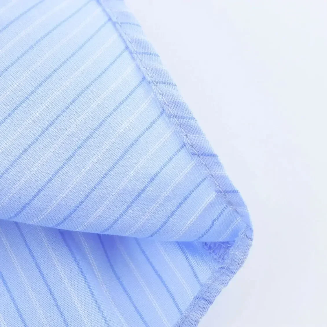 Femmes printemps/été à manches longues en popeline rayé décontracté haut blanc chemises et chemisiers femmes vêtements vêtements populaires coréens