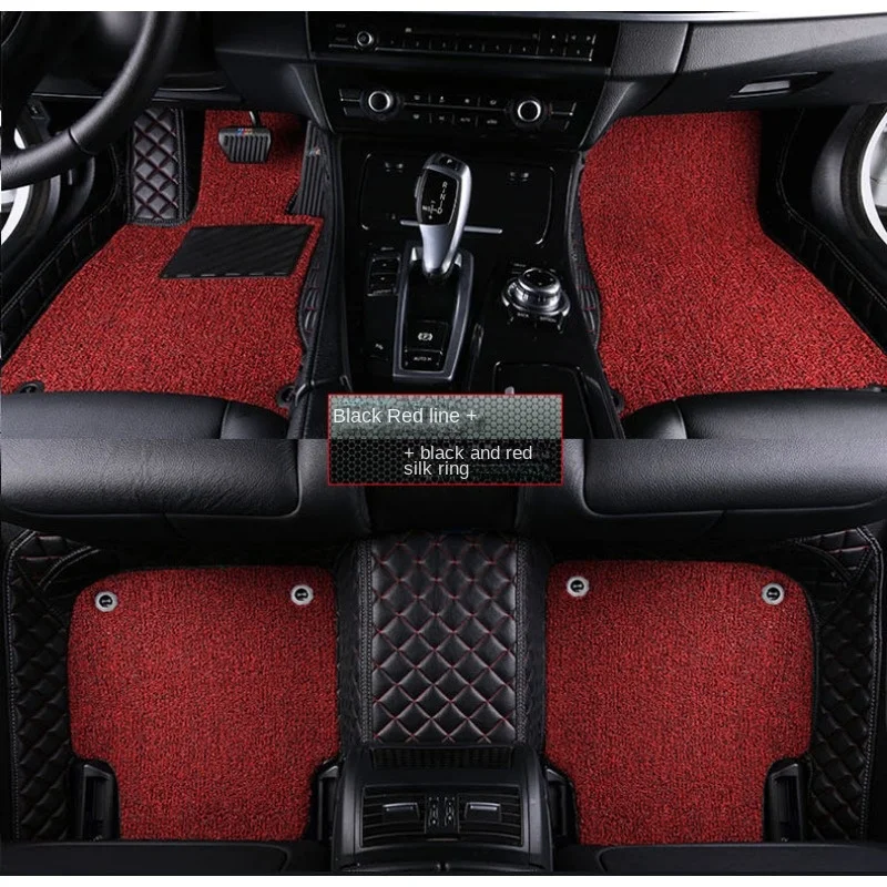 Customized double layer car floor mat carpet suitable for Mercedes Benz GLA X156 H247 GLB 5 Seat 7 Seat interior accessories