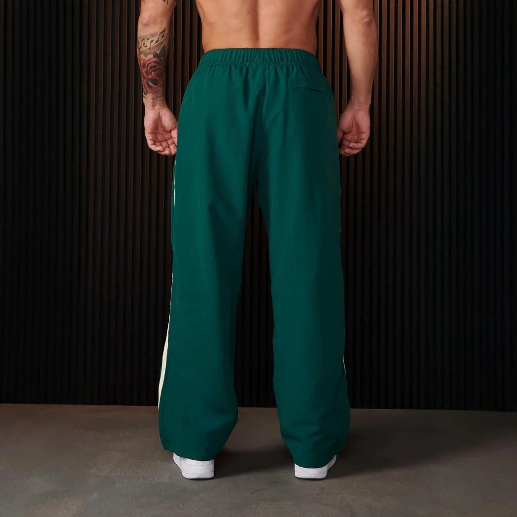 Pantalon de survêtement de jogging pour hommes, bandes d'épissage de fitness, pantalon de sport de gymnastique, pantalon décontracté taille moyenne, vêtements à la mode, pantalon à jambes larges