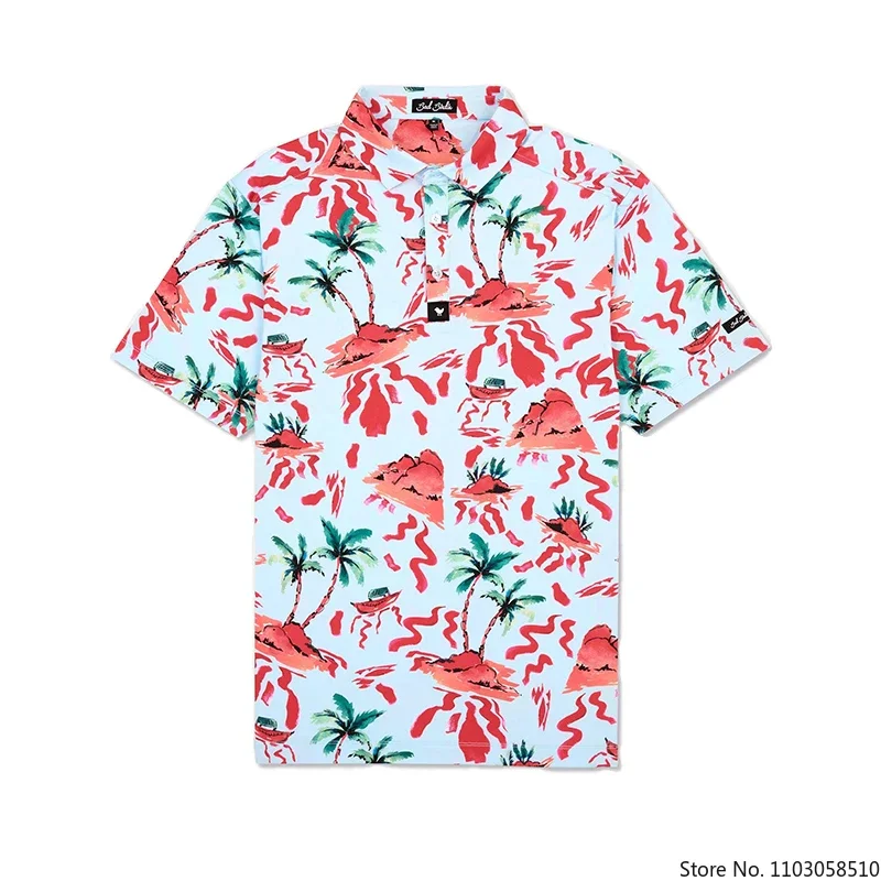 

2025 Summer Golf Polo Shirt Men High Quality Men's Short Sleeve Breathable Quick drying Outdoor Golf Shirts Racing Top