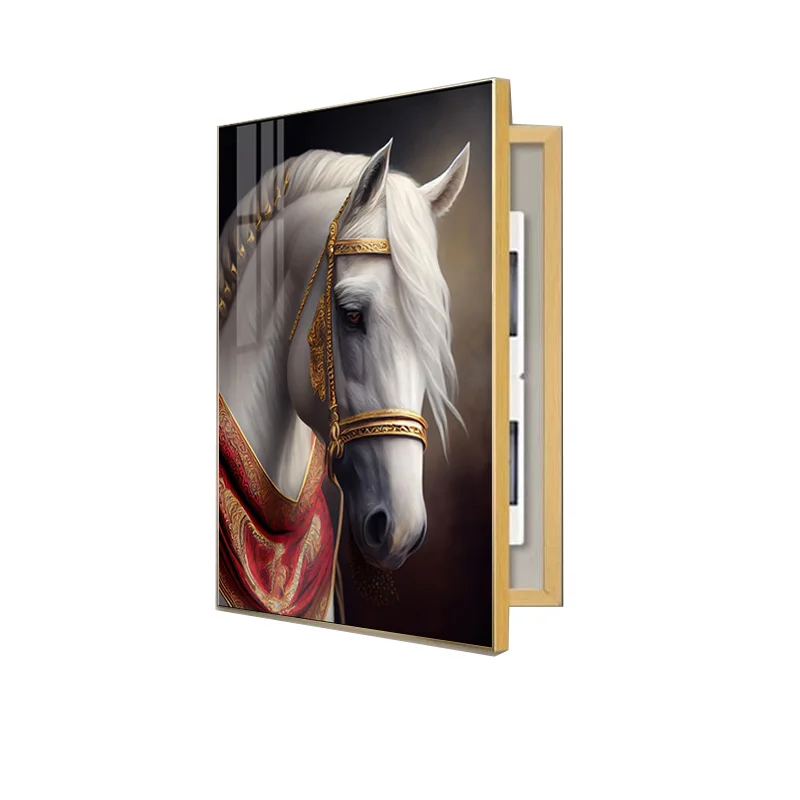 Wholesale Decorative Painting of Electric Meter Box Wall Poster Mural Art Picture with Frame Living Room with Large Punch Free