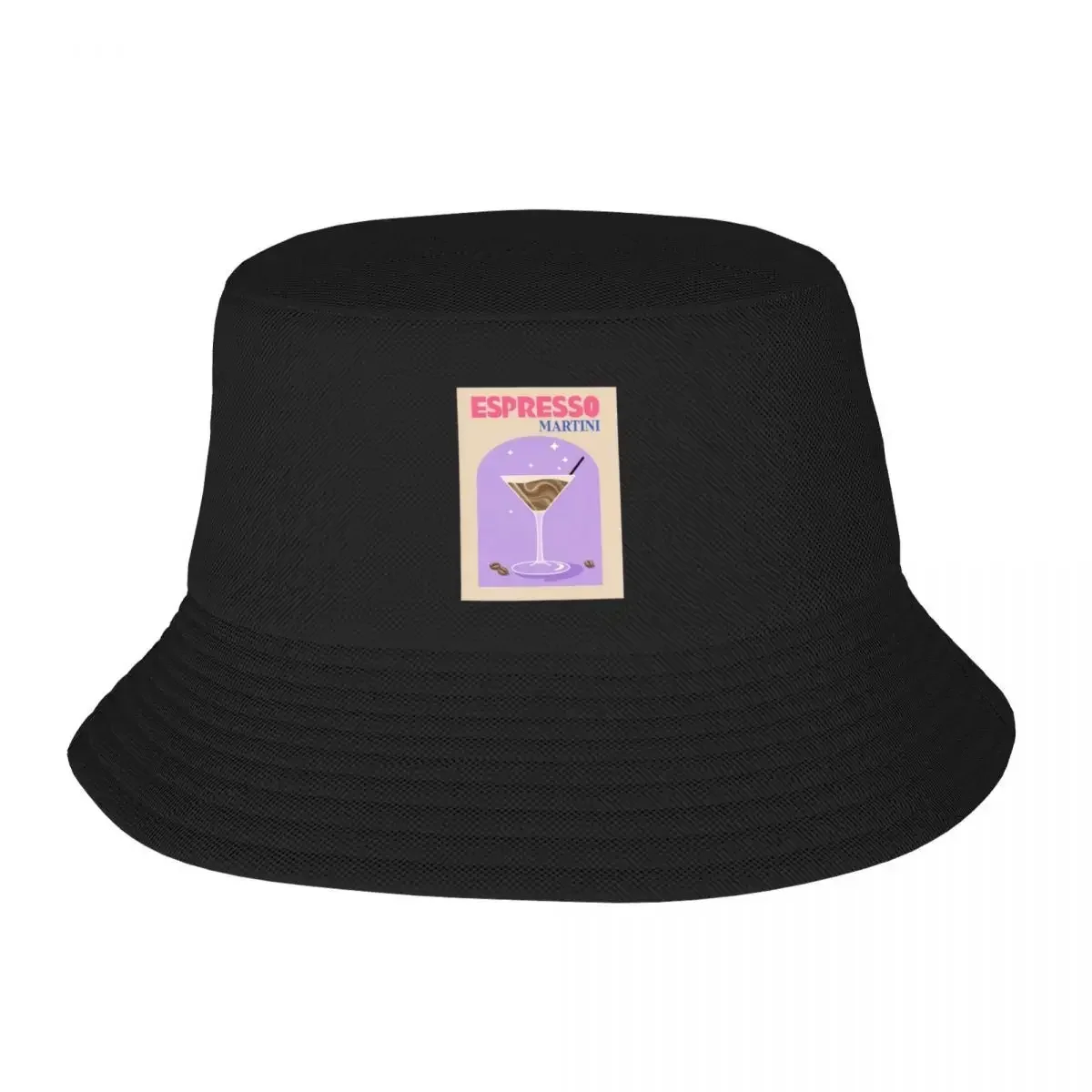 New Espresso Martini Retro Cocktail Bar Poster Bucket Hat Fishing Hat Golf Woman Hats Men's