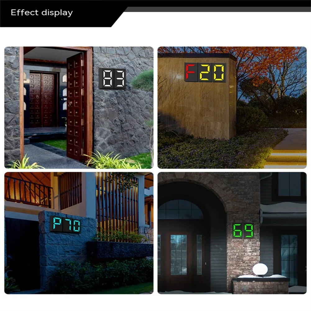 Zonne-Energie Nummer Deurplaat Met Zonnepaneel Ip65 Waterdichte Auto Oplaadbare Eenvoudige Installatie Huis Nummer Licht Buiten Licht