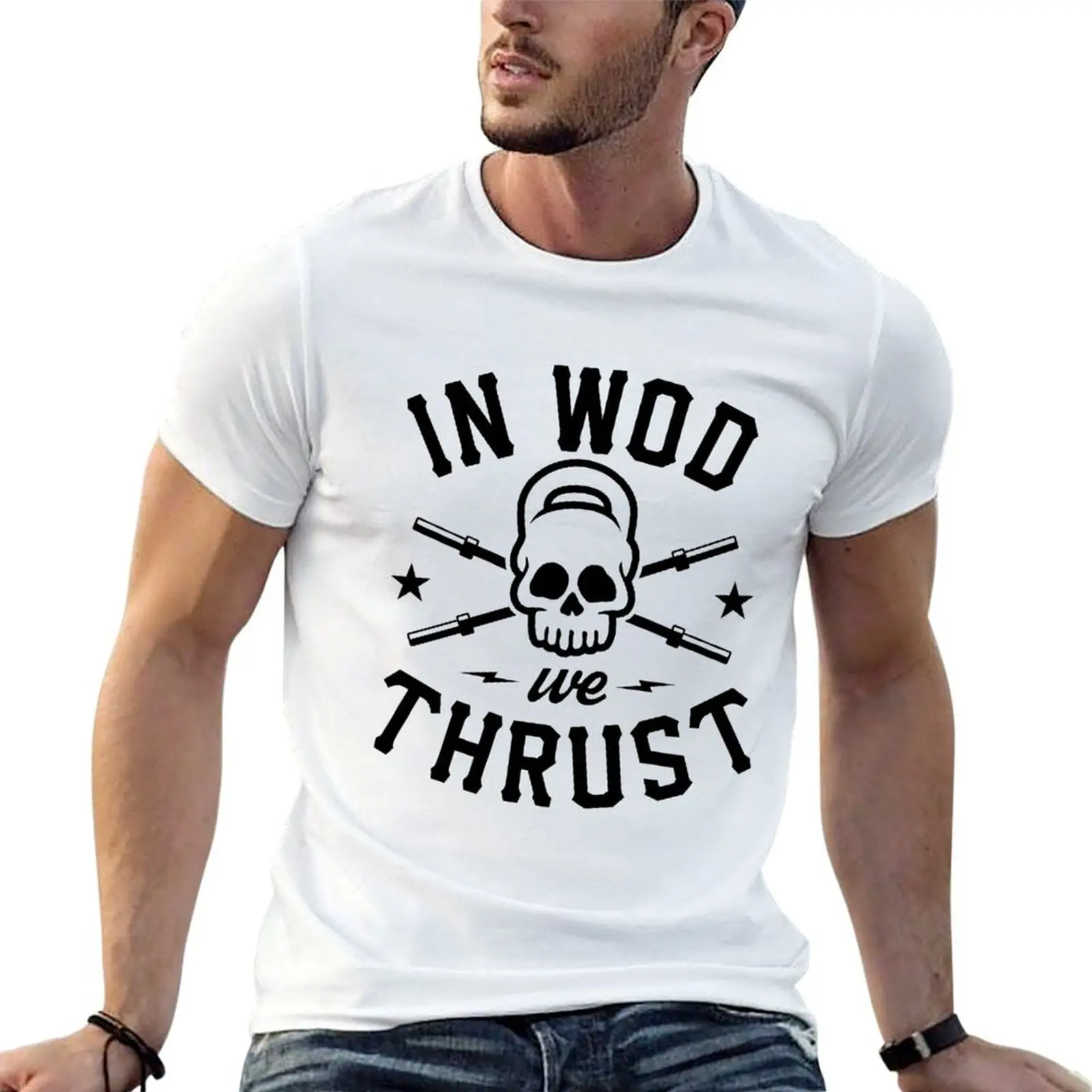 

In WOD We Thrust v2 T-Shirt t shirt personalised man t shirt summer T-Shirt