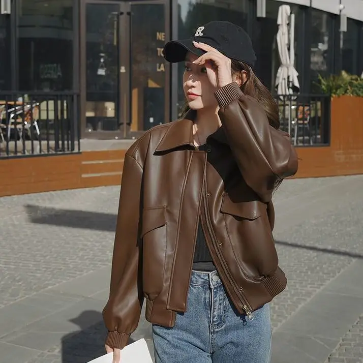 

Autumn Jackets Women Cool Students Layered Cute Dopamine Polka Dot Puffy Tassel Grey Varsity British Thickening Ultra-Soft