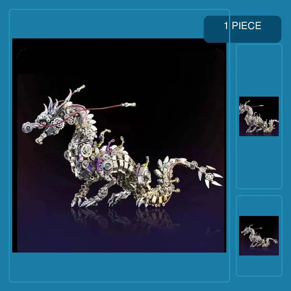 3D Puzzles Dragon / Dinosaur  Metal Assembly Model Building Kit DIY Mechanical Animal Adults Teens Gift Ornament