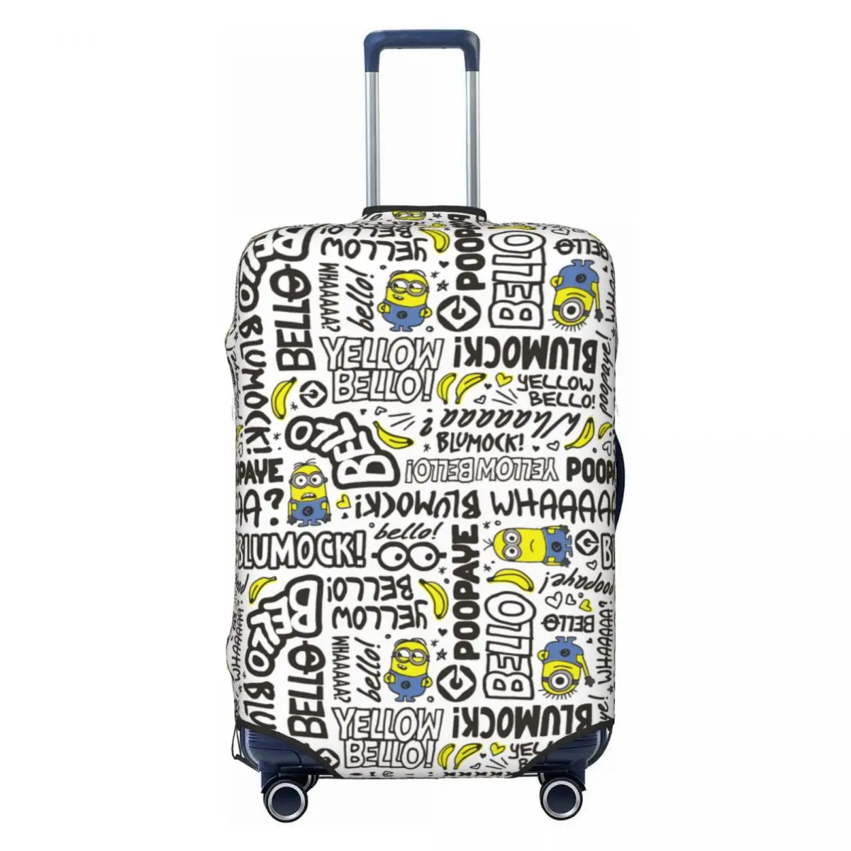 Custom Minions Travel Luggage Cover Elastic Suitcase Cover Protector Fit 18-32 Inch