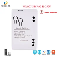 Interruptor inteligente Alexa Tuya Smart Home 1CH 2CH Wifi interruptor 220V 7-32V 85-250V 10A módulo de relé inalámbrico interruptor Tuya