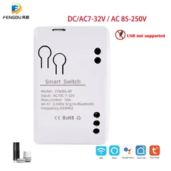 Alexa Smart Switch Tuya Smart Home 1CH 2CH Wifi Switch 220V 7-32V 85-250V 10A Wireless Relay Module Tuya Switch