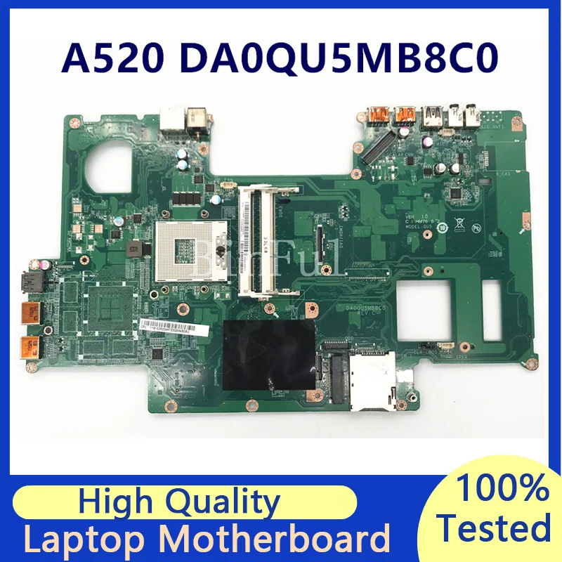 Mainboard DA0QU5MB8C0 For Lenovo A520 Laptop Motherboard SLJ8E 100% Full Tested Working Well