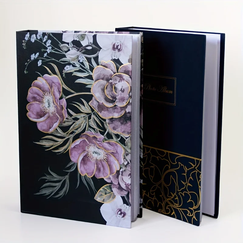 The Flower Simple Album, with a capacity of 300 photos, elegantly preserves your most beautiful in a timeless floral design.