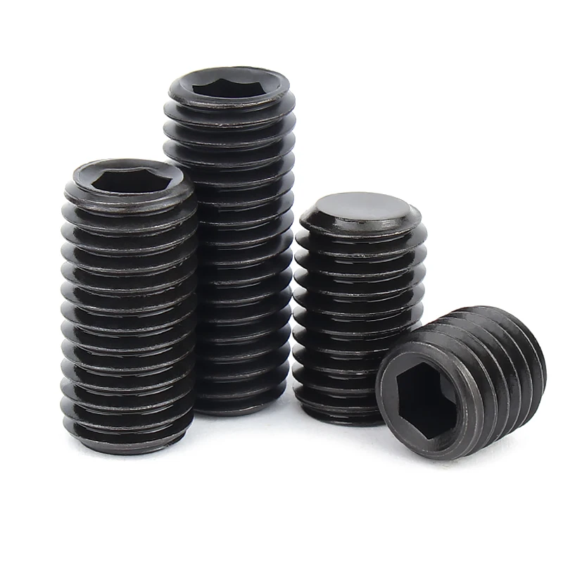 10pcs/lot Headless Cup Point Set Screw M2 M2.5 M3 M4 M5 M6 M8 M10 Carbon Steel Hex Socket Set Screw Hardness 12.9 GRADE