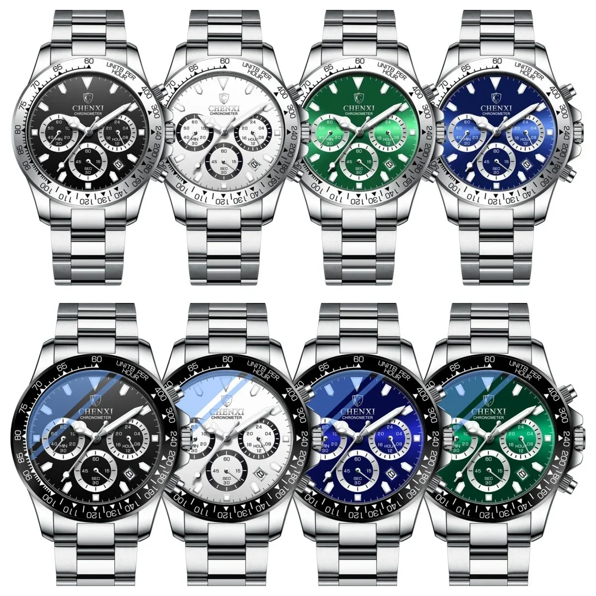 908 العلامة التجارية ساعة كوارتز ساعة اليد كرونوغراف ساعة الذكور الرجال الصلب الساعات الرياضية الرجال الجيش العسكرية Relogio Masculino #6