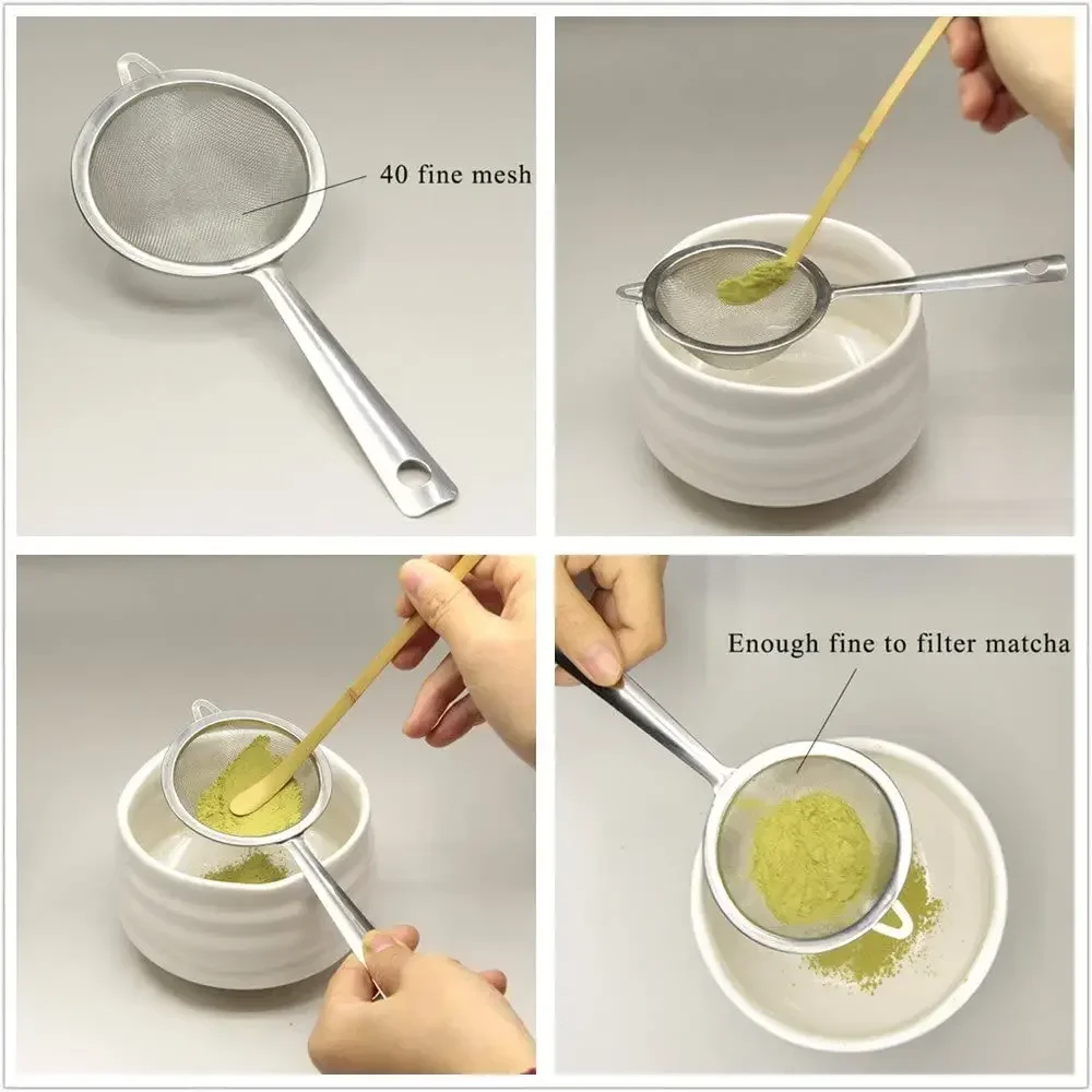 Popular Matcha Starter Tea Kit Traditional Bamboo Whisk 100 Chasen Prongs Scoop Glazed Chawan Bowl Chasne Holder Sifter