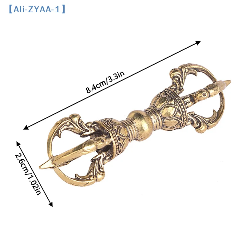 【ZYAA-1】1Pcs Vintage Brass Feng Shui Miniature Home Decor Buddhist Magic Pestle Figurine Bronze Decorations