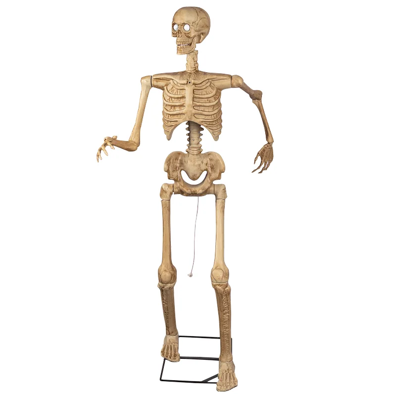 Halloween simulated skeleton decoration ghost festival glowing dancing skeleton dynamic music blinking arm sensing sound and lig