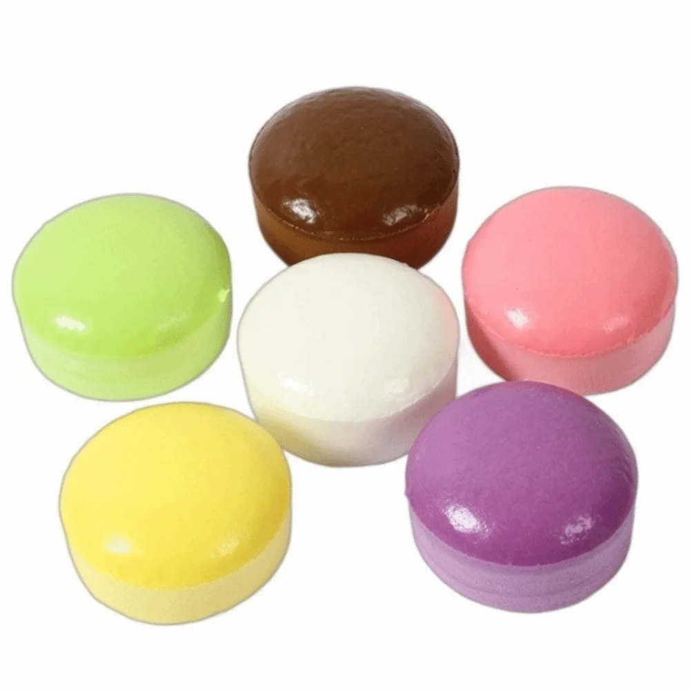 Portable Round Simulation Bread Squeeze Realistic Super Soft Toast Slow Rebound Elastic 6cm Toast Pinch Children's Gifts