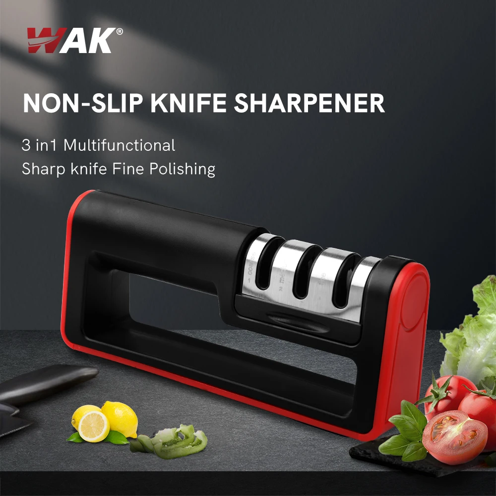 

WAK 3in1 Professional Angle Knife Sharpener Machine EDC Grinder Kitchen Tools Utensils and Gadgets Whetstone