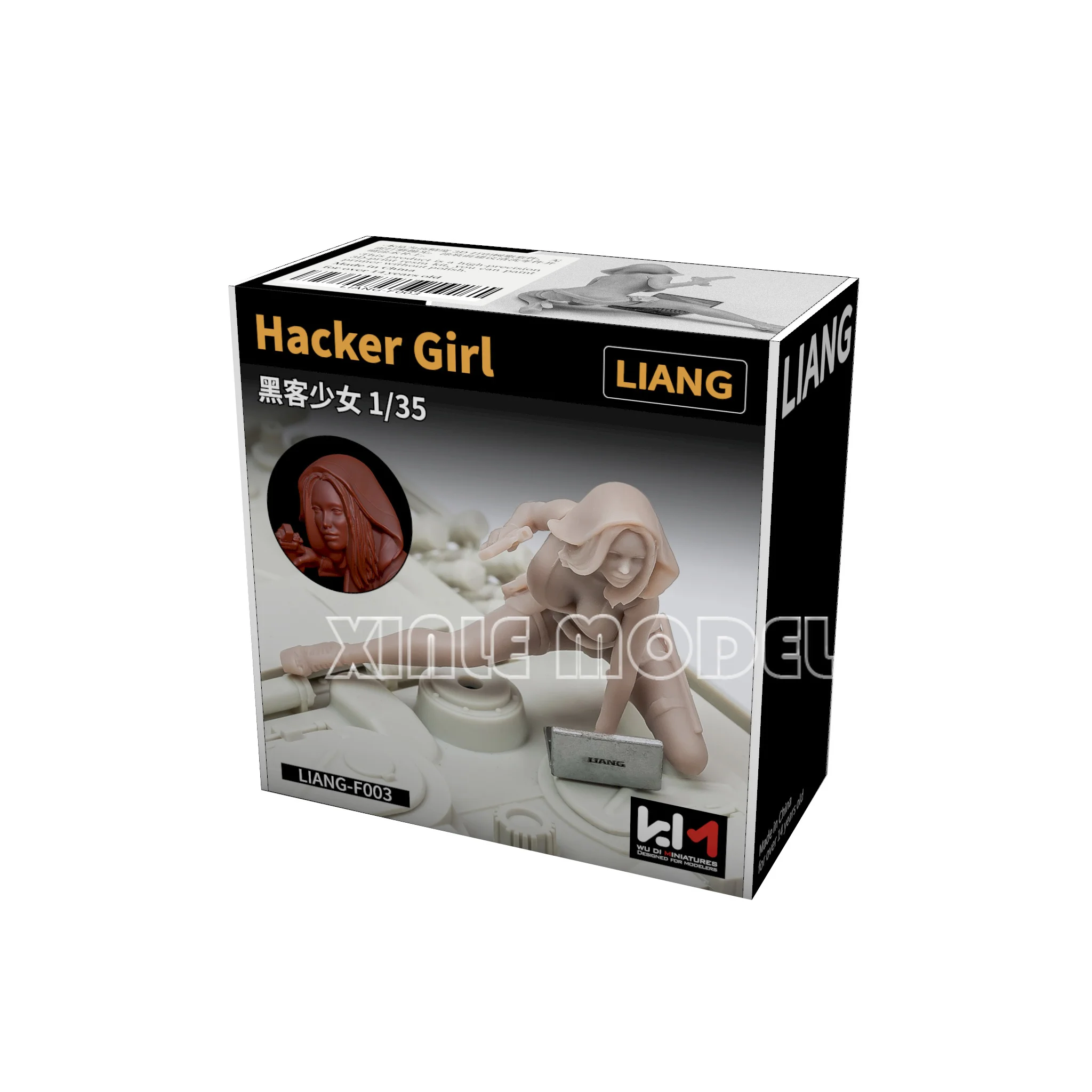 LIANG harsmodel F003 hacker meisje soldaat beeldje scène bijpassende 1/35 DIY accessoires
