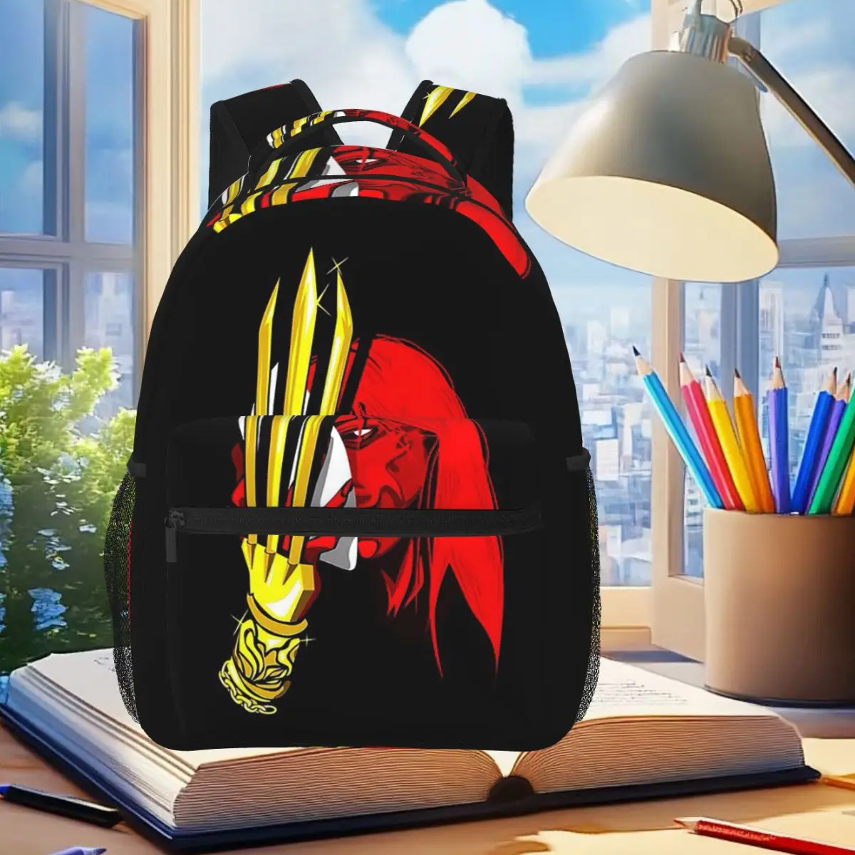 Street Fighter Vega Claw SF2 World Warrior Backpack Student Boys Girls BookBag Children School Bag Shoulder Bags for Men Women