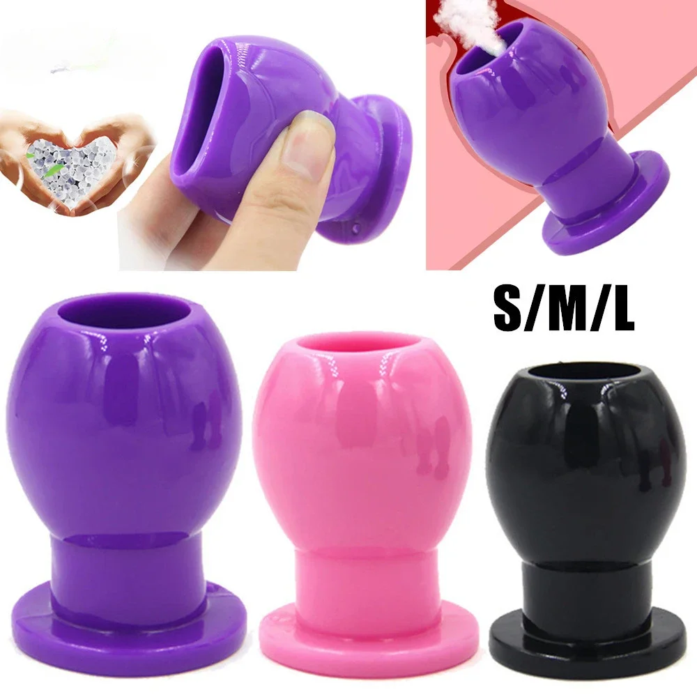 S M L ขนาด Hollow Anal Plug Anal Extender Enema Unisex Anal Dilator เพศของเล่นสําหรับผู้หญิงเกย์ Butt Plug Peep ช่องคลอด Aual อุปกรณ์