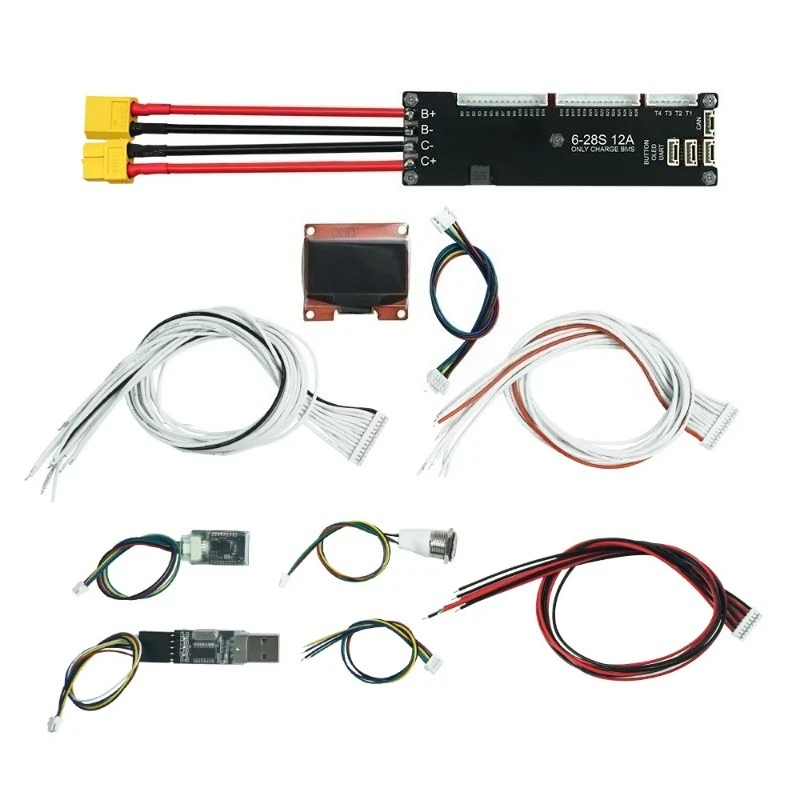 6-28S 150A BMS Protection Unit, Bluetooth Smart Charge-Only Board for E-Skateboard & Electric Bicycle