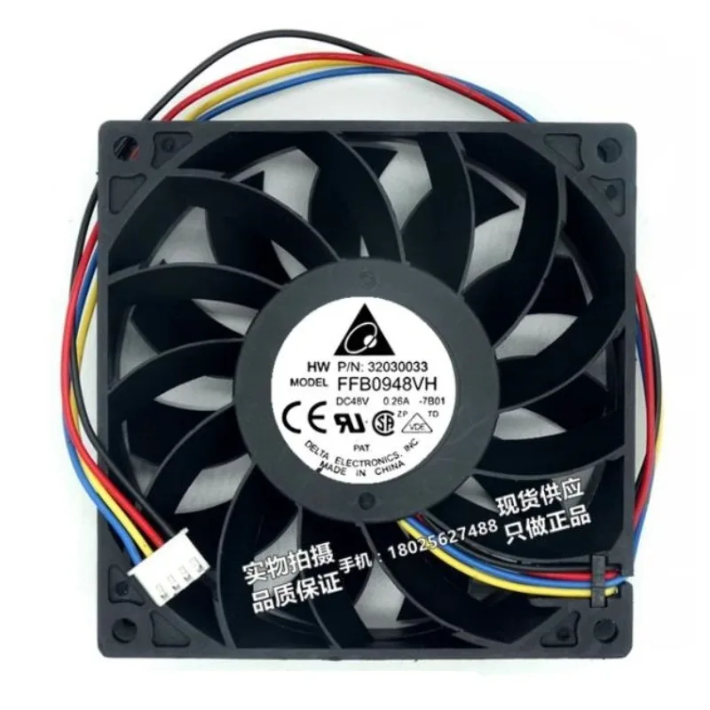 Original New Cooler Fan for DELTA FFB0948VH Cooling Fan 48V 0.26A 9cm 4-wire 9025 9225 92*92*25mm