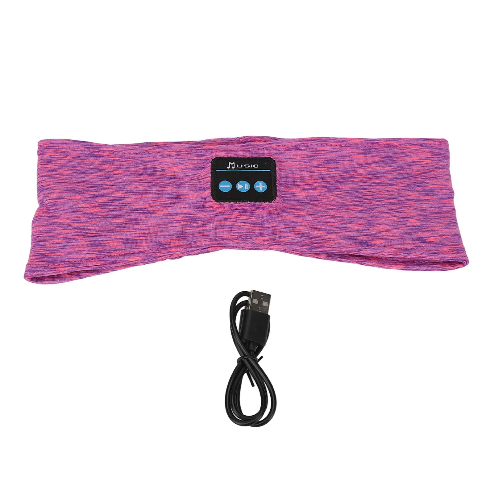 Wireless Sleep Headband Adjustable Musical Soft Sleeping Headphone for Running Yoga Purple