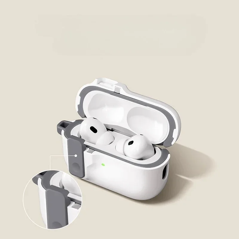 Protective Case For Airpods 4 Cover Luxury Earphone Cover Magnetic attraction Case For Apple Airpods5 Shockproof With Hook﻿