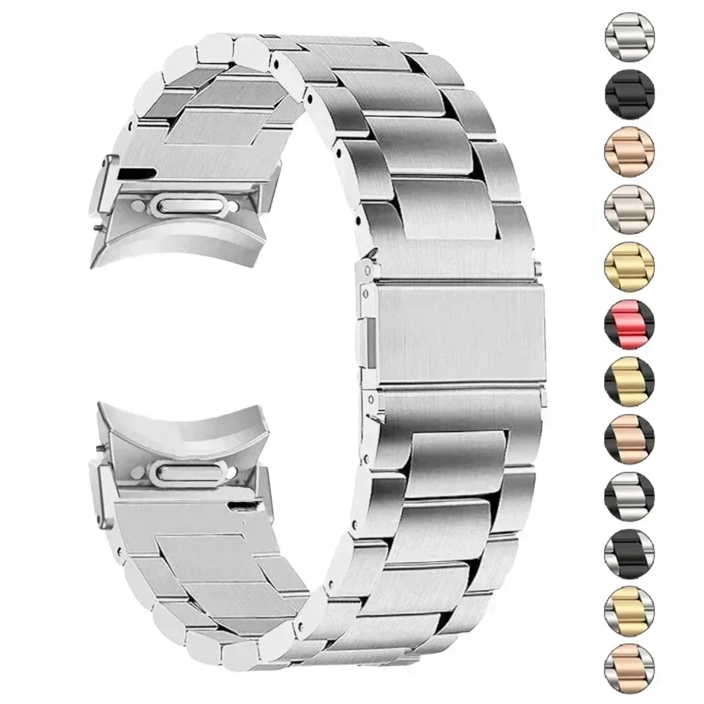 No Gaps Quick Fit Stainless Steel Strap For Samsung Galaxy Watch 6 Classic 43 47mm For Galaxy 6 5 4 44 40mm 5 Pro 45mm Bracelet