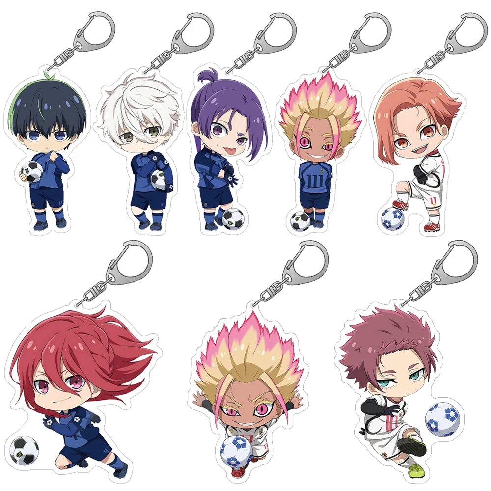 

Lucky Seven Store TV football Anime Blue lock Official You Hiori Yoichi Isagi cute Acrylic keychain Bag pendant holiday gift