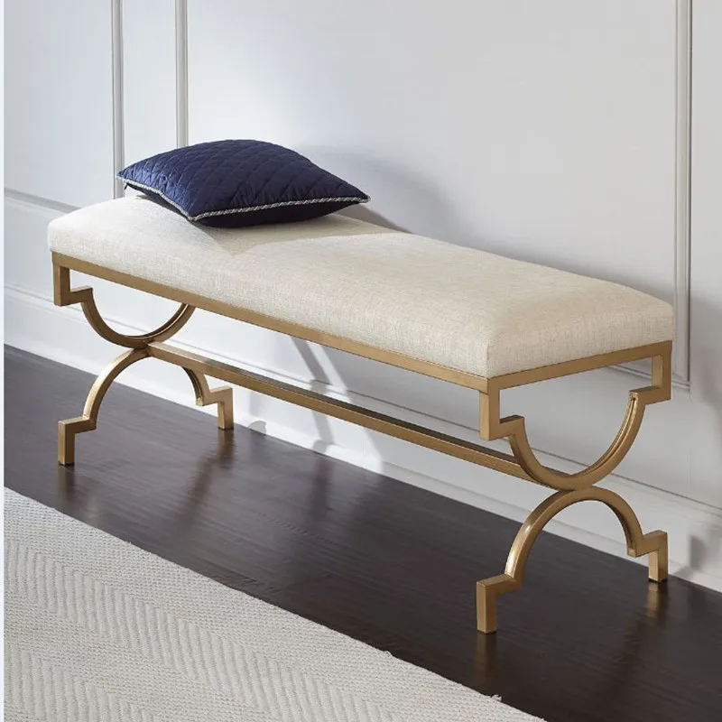 Light Luxury Sofa Hallway Bench Home Door Shoe Stool Elastic Cushion Bed Tail Stool Home Furniture Clothing Store Rest Stools