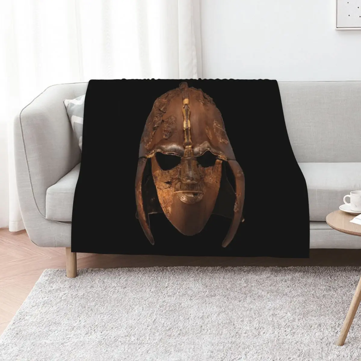 

Sutton Hoo helmet Classic Throw Blanket Flannels Custom Polar Weighted Blankets