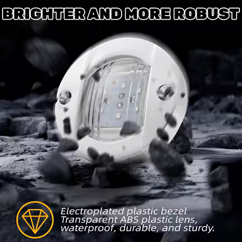 4pcs 6LED 12V 2.2 W Round Yacht Marine Boat LED Stern Light Cabin Deck Courtesy Light Marine Interior Cabin Lights Waterproof