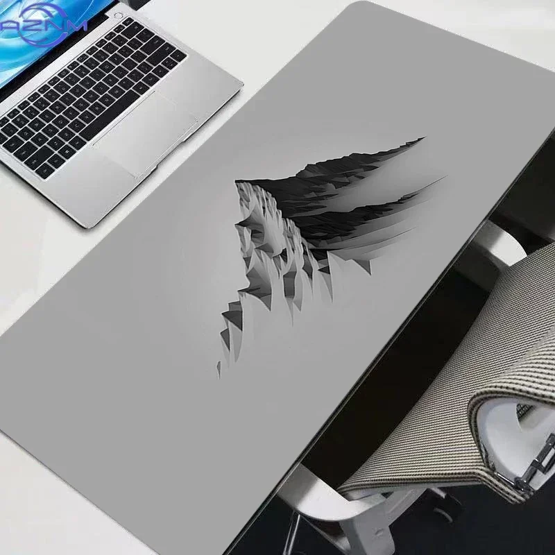 Mouse Pad Black and White Scenery XL Lockedge Large Gaming Accessories Computer Gamer Keyboard Mouse Mat Desk Mousepad for