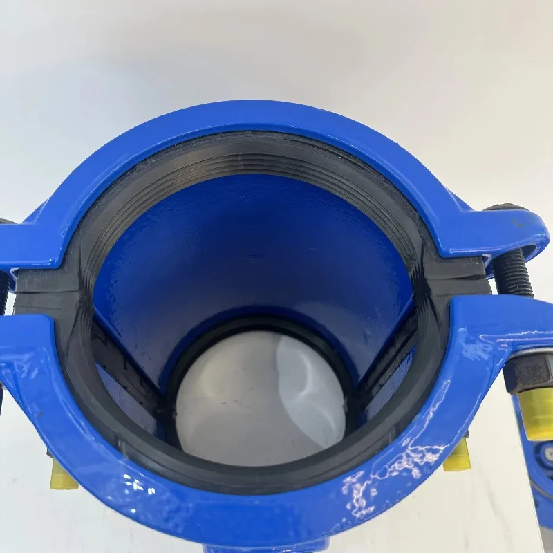 Cast iron custom color pipe repair clip with flange connection for quick and easy repair of building water supply and drainage