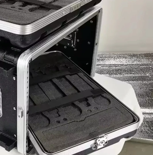 ABS Plastic 6U 310 Medium Audio Equipment Chassis Portable Air Case Cabinet For Power Amplifier Wireless Microphone Receiver