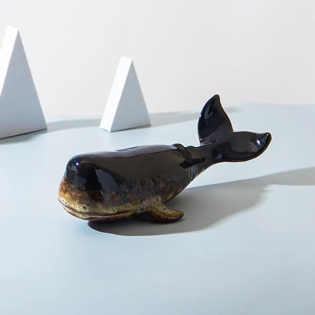 

1 шт. Декоративная фигурка кита, изысканная имитация, настольное украшение, художественный декор для дома, креативная скульптура для офиса, отеля, мебели