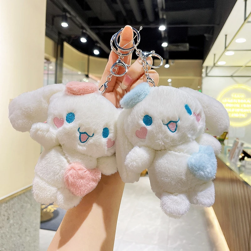 Sanrio Series Cute Plush Keychains Pendant Toys Cinnamoroll Hello Kitty Kuromi My Melody Figures Kawaii Peluche Doll Kid Gifts