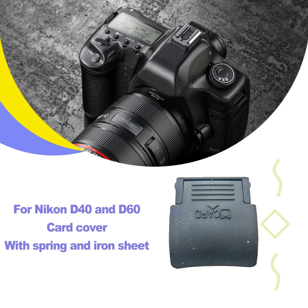 

Camera Memory Card Cover SD Cards Doors Lid Cap with Metal Spring Accessories Replacement for Nikon D40 D40X D60