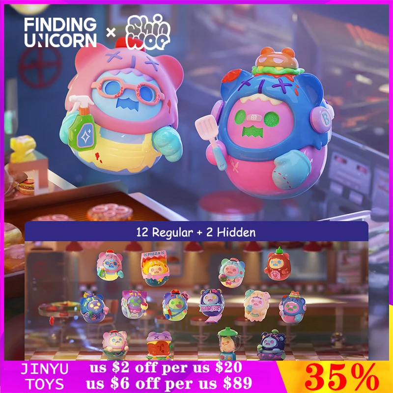 

Finding Unicorn Shinwoo Ghost Diner Series Blind Box Confirm Style Cute Anime Action Figure Birthday Gifts Trendy Toys