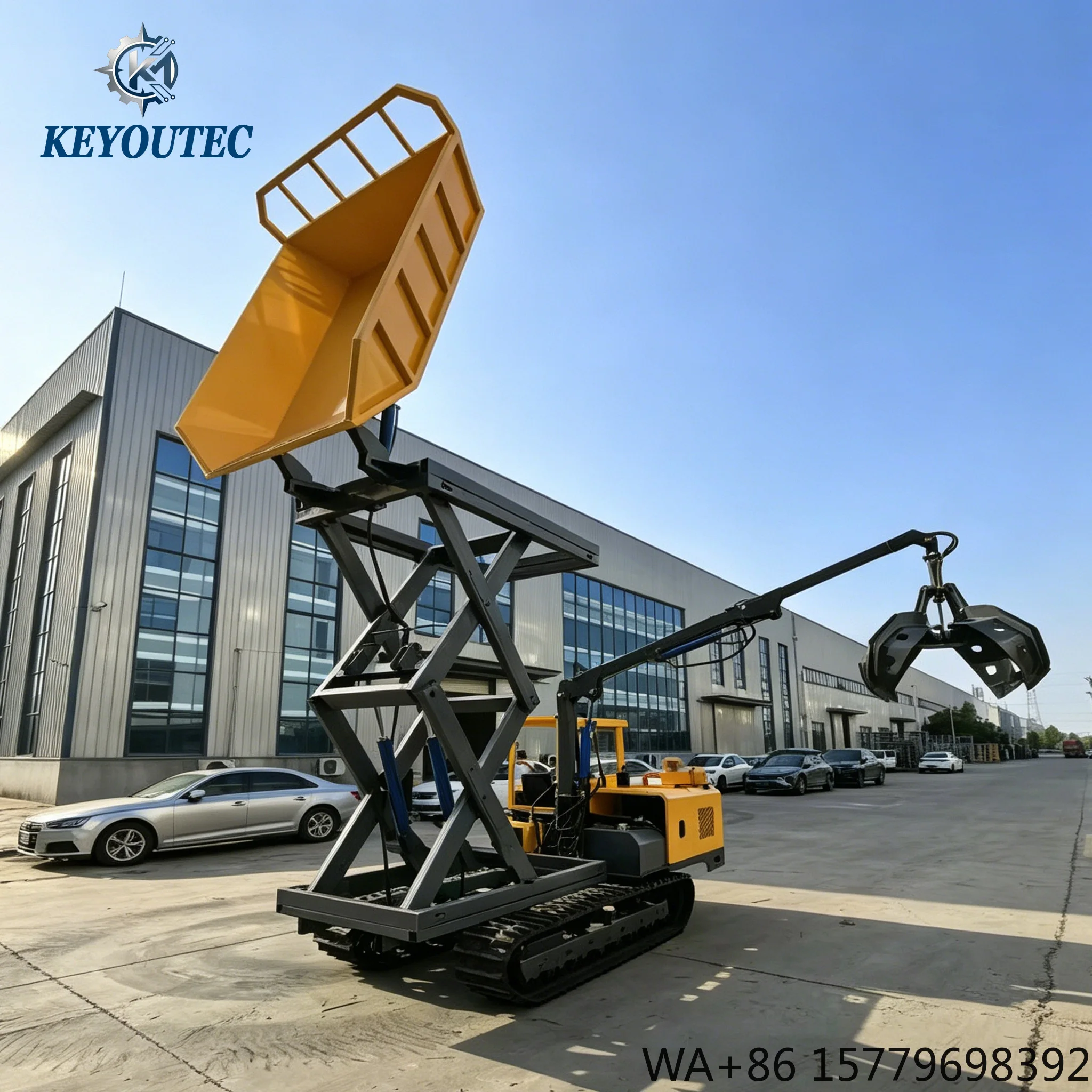 CE Approved -Powered 5 Ton Heavy Duty Steel Track Palm Plantation Harvest Southeast Asia Palm-dedicated Motor Engine