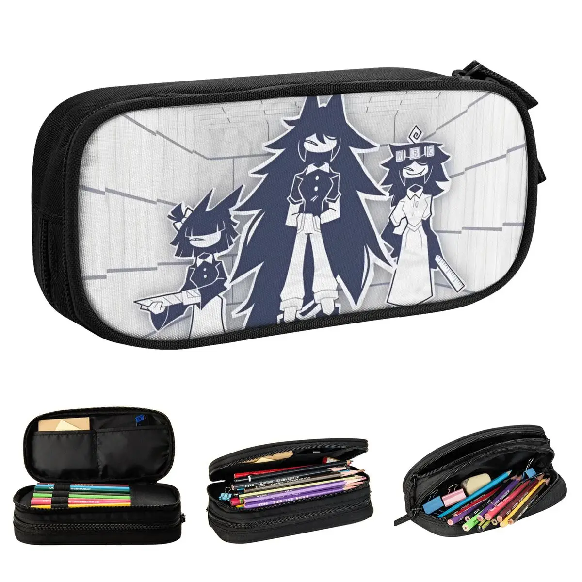 Miss Circle Anime Pencil Cases Lovely Fundamental Paper Education Pen Box Bag Student Big Capacity School Supplies Pencil Pouch