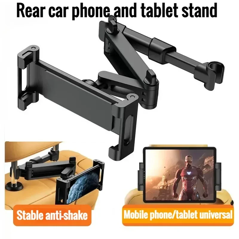 Telescopic Car Rear Pillow Phone Holder Tablet Car Stand Seat Rear Headrest Mounting Bracket for Phone Tablet 4-11 Inch