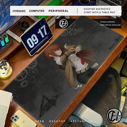 Steins Gate Mouse Pad Gamer Pad Big Mousepad Mouse Mat Keyboard Mat Desk Mat Table Carpet HYBXAXC Mausepad Computer Laptop Pad